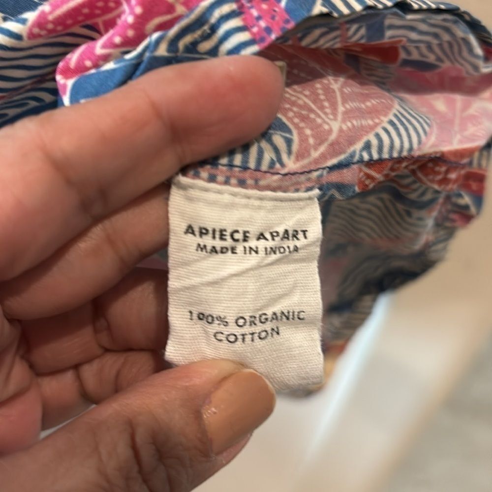 Apiece Apart Nyang Nyang Dress Indo Batik Size 10 100% Organic Cotton‌‌‌‌ - Picture 8 of 16